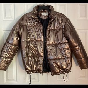 Metallic Extra Large Puffer Jacket